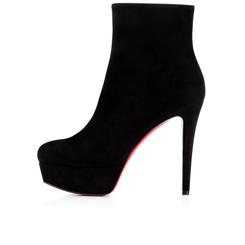 Women's Christian Louboutin Bianca Booty 120mm Suede Ankle Boots - Black [3824-065]